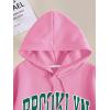 imageSHENHE Womens Letter Print Long Sleeve Drawstring Pullover Hoodie Sweatshirt Tops with Pocket4pink
