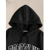 imageSHENHE Womens Letter Print Long Sleeve Drawstring Pullover Hoodie Sweatshirt Tops with PocketBlack