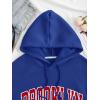 imageSHENHE Womens Letter Print Long Sleeve Drawstring Pullover Hoodie Sweatshirt Tops with PocketRed Royal Blue