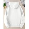 imageSHENHE Womens Letter Print Long Sleeve Drawstring Pullover Hoodie Sweatshirt Tops with PocketWhite