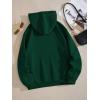 imageSHENHE Womens Letter Print Long Sleeve Drawstring Pullover Hoodie Sweatshirt Tops with PocketWhite Dark Green