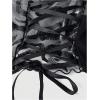 imageSHENHE Womens Sexy Sheer Mesh Lace Up Bustier Corset Snake Print Y2k Crop Cami TopBlack