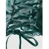imageSHENHE Womens Sexy Sheer Mesh Lace Up Bustier Corset Snake Print Y2k Crop Cami TopGreen