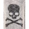 imageSHENHE Womens Skull Print Hollow Out Loose Knit Goth Grunge Off Shoulder Sheer SweaterBeige