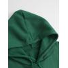 imageSHENHE Womens Slogan Letter Print Long Sleeve Hooded Sweatshirt Pullover Hoodie TopsDark Green