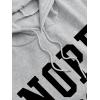 imageSHENHE Womens Slogan Letter Print Long Sleeve Hooded Sweatshirt Pullover Hoodie TopsGrey  Black Light Grey Black