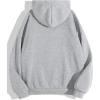 imageSHENHE Womens Slogan Letter Print Long Sleeve Hooded Sweatshirt Pullover Hoodie TopsGrey  Black Light Grey Black