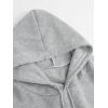 imageSHENHE Womens Slogan Letter Print Long Sleeve Hooded Sweatshirt Pullover Hoodie TopsGrey  Black Light Grey Black