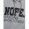 imageSHENHE Womens Slogan Letter Print Long Sleeve Hooded Sweatshirt Pullover Hoodie TopsGrey and Black