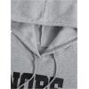 imageSHENHE Womens Slogan Letter Print Long Sleeve Hooded Sweatshirt Pullover Hoodie TopsGrey and Black