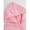 imageSHENHE Womens Slogan Letter Print Long Sleeve Hooded Sweatshirt Pullover Hoodie TopsLight Pink