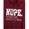 imageSHENHE Womens Slogan Letter Print Long Sleeve Hooded Sweatshirt Pullover Hoodie TopsRed and White