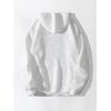 imageSHENHE Womens Slogan Letter Print Long Sleeve Hooded Sweatshirt Pullover Hoodie TopsWhite