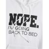 imageSHENHE Womens Slogan Letter Print Long Sleeve Hooded Sweatshirt Pullover Hoodie TopsWhite and Black
