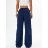 imageSHENHE Womens Y2K Parachute Cargo Pants Loose Fit Track SweatpantsDark Blue