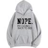 imageSHENHE Womens Slogan Letter Print Long Sleeve Hooded Sweatshirt Pullover Hoodie TopsGrey  Black Light Grey Black