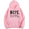 imageSHENHE Womens Slogan Letter Print Long Sleeve Hooded Sweatshirt Pullover Hoodie TopsLight Pink