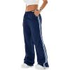 imageSHENHE Womens Y2K Parachute Cargo Pants Loose Fit Track SweatpantsDark Blue