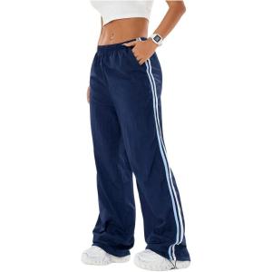 imageSHENHE Womens Y2K Parachute Cargo Pants Loose Fit Track SweatpantsDark Blue