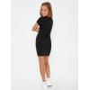imageSHENHE Girls Basic Short Sleeve Crew Neck Bodycon T Shirt Pencil Mini DressesBlack