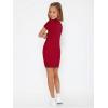 imageSHENHE Girls Basic Short Sleeve Crew Neck Bodycon T Shirt Pencil Mini DressesBurgundy