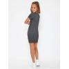 imageSHENHE Girls Basic Short Sleeve Crew Neck Bodycon T Shirt Pencil Mini DressesDark Grey