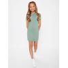 imageSHENHE Girls Basic Short Sleeve Crew Neck Bodycon T Shirt Pencil Mini DressesMint Green