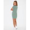 imageSHENHE Girls Basic Short Sleeve Crew Neck Bodycon T Shirt Pencil Mini DressesMint Green