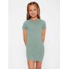 imageSHENHE Girls Basic Short Sleeve Crew Neck Bodycon T Shirt Pencil Mini DressesMint Green