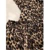 imageSHENHE Womens 2 Piece Satin Pajama Set Leopard Short Sleeve Button Down Pj Shorts SetBrown
