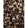 imageSHENHE Womens 2 Piece Satin Pajama Set Leopard Short Sleeve Button Down Pj Shorts SetBrown