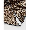 imageSHENHE Womens 3 Pack Y2k Sexy Twist Front Leopard Tube Strapless Split Hem Bandeau Top TubeBlack White Brown
