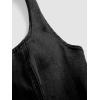 imageSHENHE Womens Denim Tops Y2K Halter Button Up Strapless Jean Vest Western Going Out Crop TopBlack