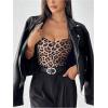imageSHENHE Womens Sexy Leopard Print Spaghetti Strap Double Lined Sweetheart Neck Tank Top CamiCoffee Brown