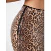 imageSHENHE Womens Sparkly Sequin Low Rise Rhinestone Bodycon Sexy Mini Skirt Party SkirtLeopard Brown