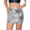 imageSHENHE Womens Sparkly Sequin Low Rise Rhinestone Bodycon Sexy Mini Skirt Party SkirtStar Print Silver
