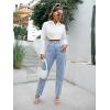 imageSHENHE Womens Button Down Blouse Long Sleeve Cropped Shirts Casual Blouse TopsWhite