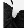 imageSHENHE Womens Tie Halter Neck Backless Ruffle Hem Sexy Peplum Crop Top Sleeveless TopBlack