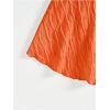 imageSHENHE Womens Tie Halter Neck Backless Ruffle Hem Sexy Peplum Crop Top Sleeveless TopOrange