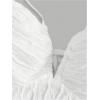 imageSHENHE Womens Tie Halter Neck Backless Ruffle Hem Sexy Peplum Crop Top Sleeveless TopWhite