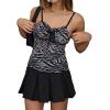 imageSHENHE Womens Y2K Leopard Print Tops Cheetah Animal Coquette Bow Sleeveless Mesh Cropped Cami Tank TopZebra Print Grey