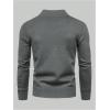 imageSHENHE Mens Sweatshirt Letter Print Mock Neck Long Sleeve Casual Pullover Sweatshirts TopDark Grey