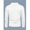 imageSHENHE Mens Sweatshirt Letter Print Mock Neck Long Sleeve Casual Pullover Sweatshirts TopWhite
