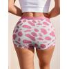 imageSHENHE Womens Cow Print Boyshorts Panties Low Rise Cute Boxer UnderwearPink