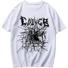 imageSHENHE Mens Casual Letter Print Short Sleeve Round Neck Regular Fit T Shirt TopsSpiderweb White