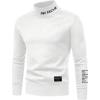 imageSHENHE Mens Sweatshirt Letter Print Mock Neck Long Sleeve Casual Pullover Sweatshirts TopWhite